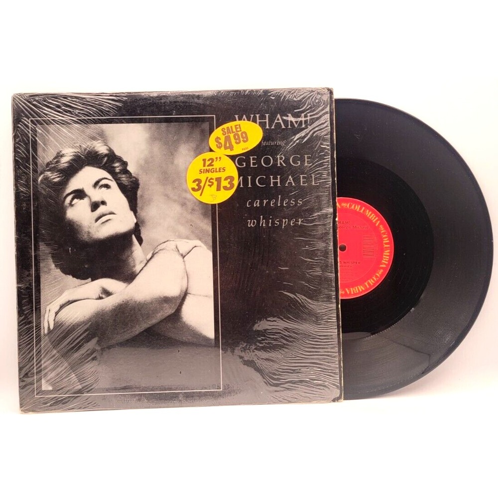 WHAM! FT GEORGE MICHAEL - CARELESS WHISPER -‎ ROCK POP SINGLE IN SHRINK COLUMBIA
